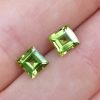 peridot 4 Peridot patrat 6 mm.