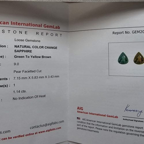 certificat gemologic